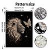 Pearl Art Painting Kit for Adults and Beginners, Majestic Lion Sparkling Painting Craft Home Wall Decor Handmade Gift