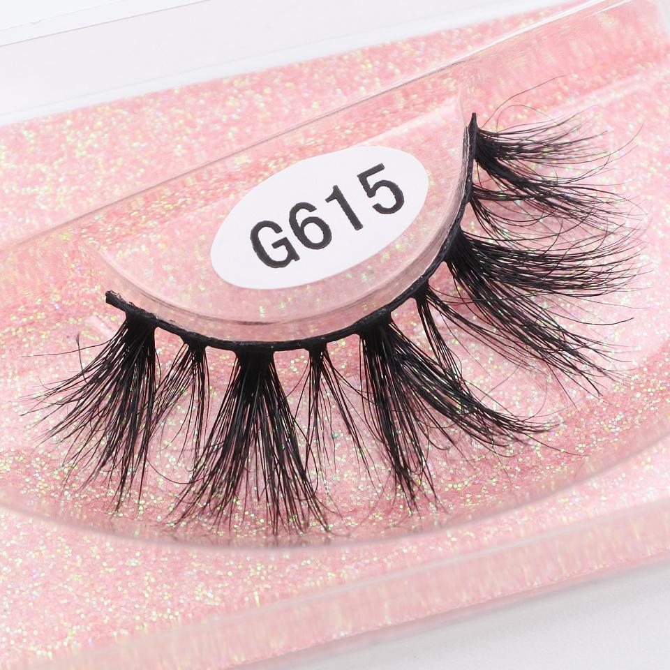 1 Pair Mink Lashes Wholesale Fluffy Natural Lashes Vendors Makeup 3d Mink Lashes