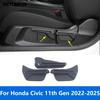 For Honda Civic 11th Gen   2024 2025 Carbon Fiber Seat Adjust Switch Control Button Cover Trim Accessories Car Styling