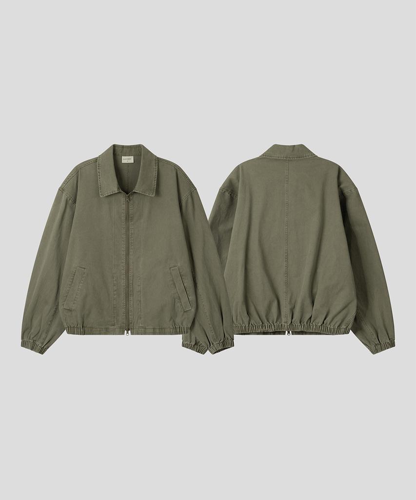 Black Moment Signature Washed Cotton Oversized Blouson 2Way [Khaki]