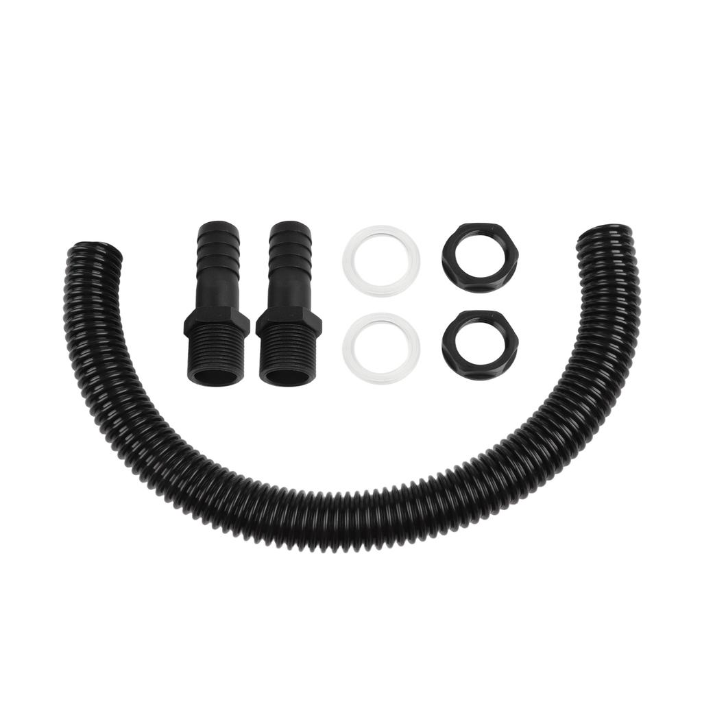 Water Butt Interconnect Kit Including 50cm Pipe 25mm Connectors Washers and Nuts for Rainwater Diversion Projects
