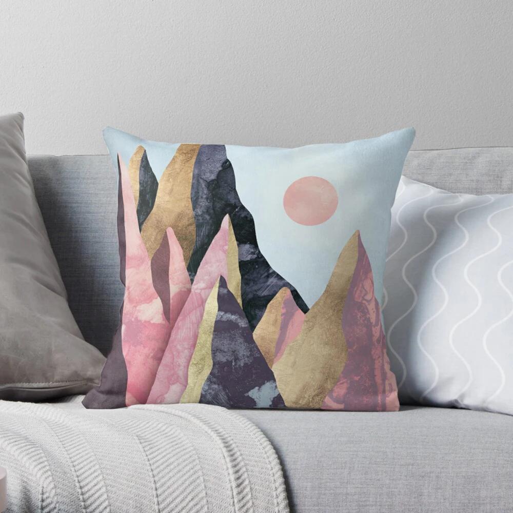 Bedroom Living Room Sofa Bed Decoration Abstract Landscape Pattern Home Pillow Cover Cushion