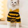 Breathable Cat Dog Clothes Soft Bee Cosplay Costume Funny Pet Bee Costume Hooded  Pet Supplies
