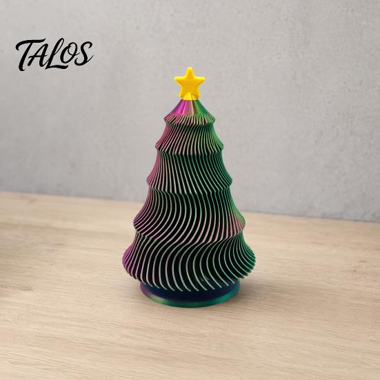 Travel Fidget Gadget 3D Printed Christmas Tree Toy, Lightweight Mini Desktop Ornament, Compact Relaxation Decompression Hand Toy for Anxiety