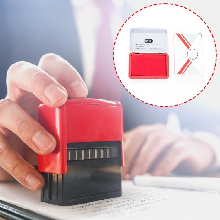 Tampone Inchiostro Professionale Asciugatura Rapida Tampone Inchiostro Dita Tampone Inchiostro Per Assegni Finanziari Contratti Uso Ufficio 90x56mm