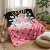 Queenly Glamour 1 Theme blanket Lightweight Warm Flannel Blanket Decorative Throw Blanket for Home Decoration