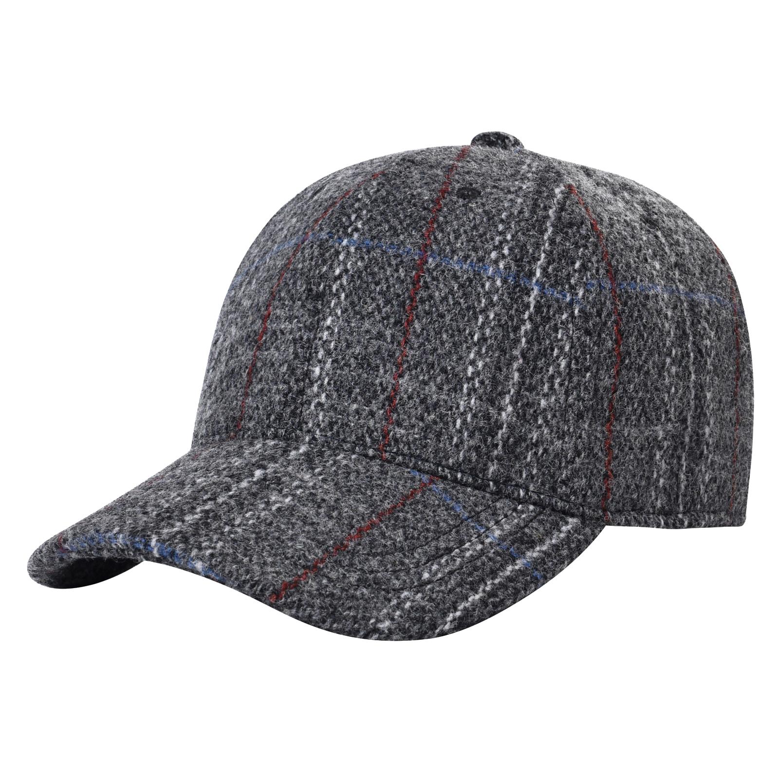 

BOTVELA Men s Wool Tweed Baseball Cap Casual Style Soft Adjustable Unstructured Hat 58cm