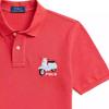 Polo Ralph Lauren Polo Shirt Ss25 Solid Color Cotton Ribbed Short Sleeve Kids Tops Red CWPOKNIY8021380-600