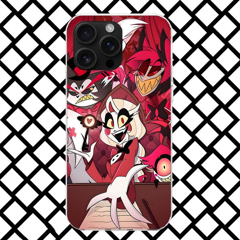 

H-Hazbin Hotel Anime Phone Case for iPhone 17 Air 16 16E 15 14 Plus 13 Mini 12 11 Pro Max 7 8 + SE 2020 Soft Cover Fundas 17 Air iPhone 13 Pro