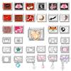 Y2K Romantic Heart Eyes Star Bow Knot Butterfly Zircon Charm Italian Links Fit 9mm Bracelet Stainless Steel Making DIY Jewelry