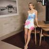 Summer Floral Print Aline Dress With U Neck And Backless Design For Youth Casual Wear