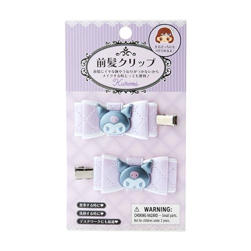 Sanrio (SANRIO) Sanrio Bangs Clip Quilt Ribbon Hair Clip Kuromi Kuromi-chan Kuromi 2.5 X 5.5 X 0.7cm Character 027294 SANRIO