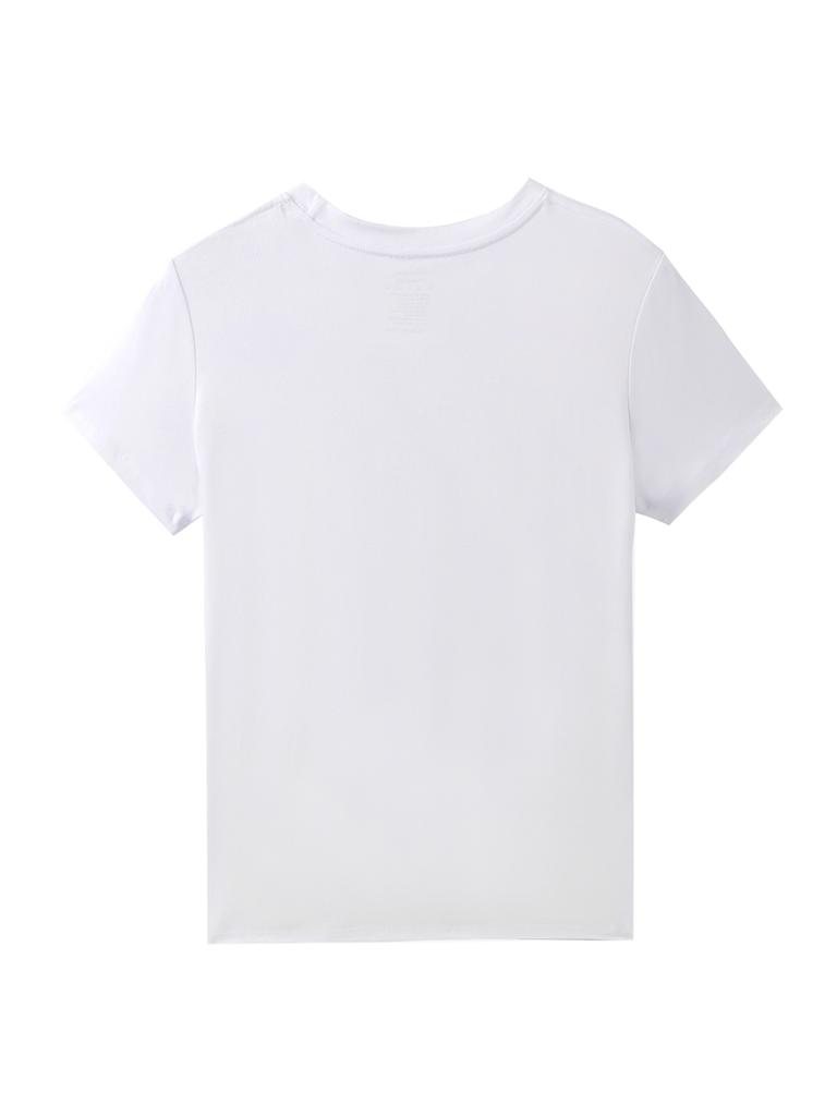 Plus Size Casual T-shirt, Women's Plus Tropical Letter Print Short Sleeve Round Neck Medium Stretch T-shirt