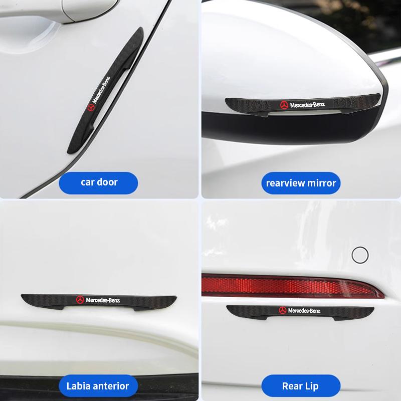 4Pc Car Door Edge Protector Sticker Anti Collision Anti-scratch Strips For Mercedes Benz W205 C300 W203 W206 W108 W124 W126 W177 BL1