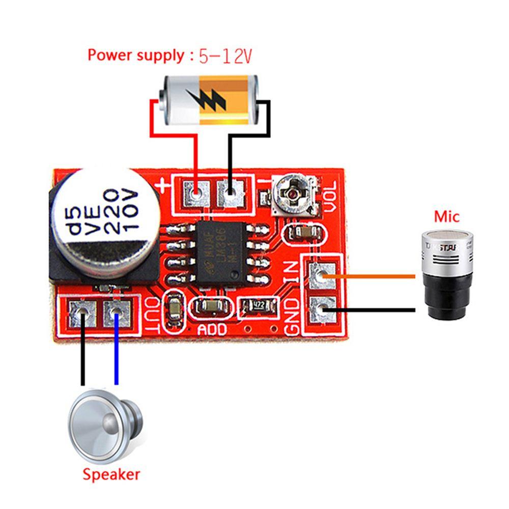 Convenient Adjustable DC 5V-12V Micro Electret MIC Condenser Amplifier Board Mini Microphone
