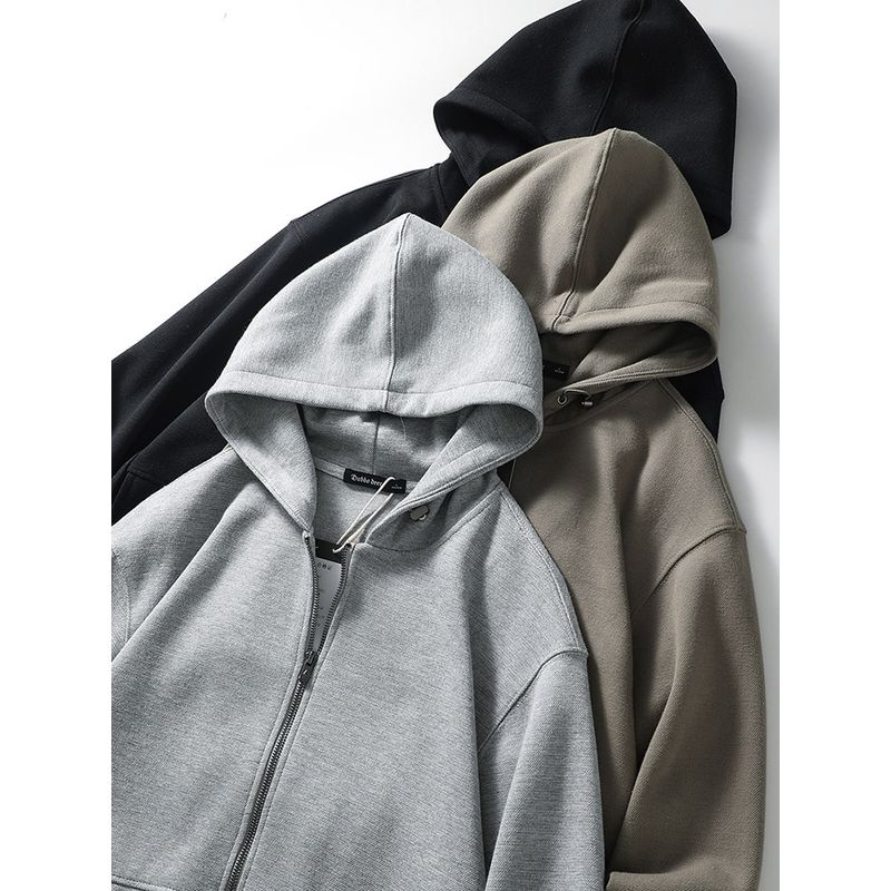 American Retro Heavy Zipper Knitted Cardigan Hoodie Men's Autumn Winter Coat Export Men's Sports Jacket