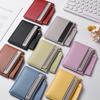 Ultra-thin PU card holder female Korean version of the zipper coin purse multi-card slot simple fashion compact card holder anti-degaussing