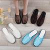 Damen Mesh Slip-On Jelly Schuhe mit geschlossenem Zeh, Atmungsaktive flache Sommerslipper, Vielseitig und lässig für den Außenbereich.
