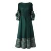 Spring, Summer, Autumn Women's Clothing Classy Stylish Petal Sleeve Length Ruched Dress Silm Fit Long Dress Dress