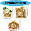 Stable Nativity Scene Statue Christmas Nativity Figurines Holy Family Collectables Decors,Table Ornament for Indoor