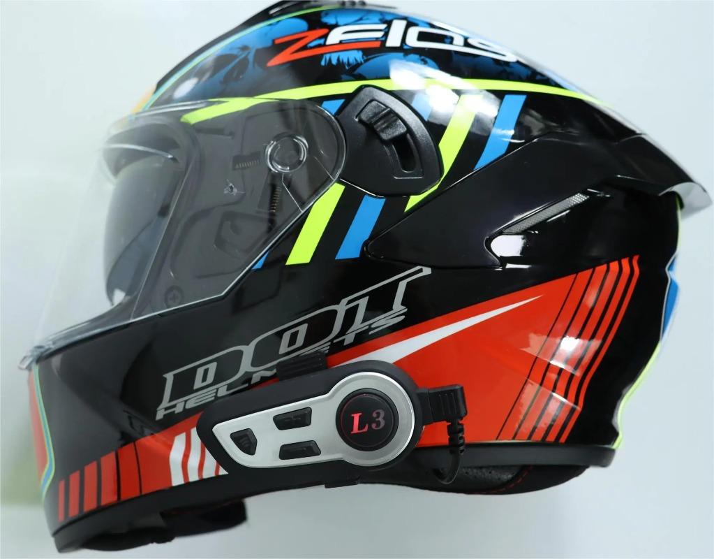 Music Interphone Bluetooth 5.3 Motorcycle Helmet Intercom Headset Waterproof 500m Intercomunicador Speaker Earphone