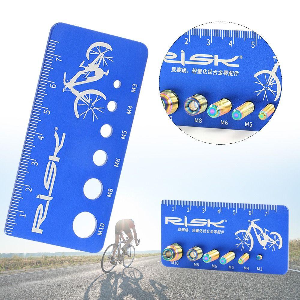 Bolts Screws Size Checker Measurement Card Screw Nut Thread Bike Screw Bolt Measuring Ruler Gauge