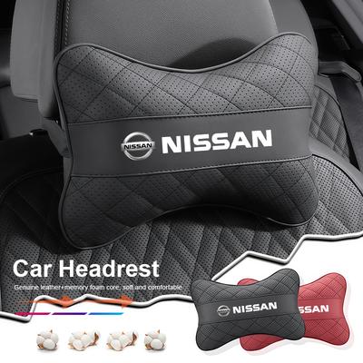 Accessori Interni in Vera Pelle per Supporto Lombare e Poggiatesta Auto Per Sylphy N7 Qashqai J11 J10 Teana Note Navara Juke GTR