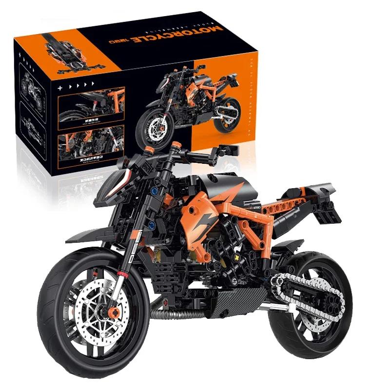 Non-Toxic Technical Motorcycle Building Blocks 1:8 Scale Model Kit For Kids/Adults Road Racer Bricks Toys (Halloween/Birthday Gift)