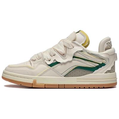 Li Ning Wave PRO Cushioning, Wear Resistant Low Top Skateboard Shoes Women's Pine Green AECT046-3