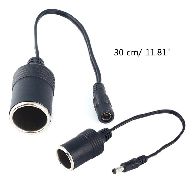 12V Female Car Cigarette Lighter Socket Plug Connector Charger Cable Adapter DC 5.5*2.1mm 5A Amper UPS Battery Backup Connector