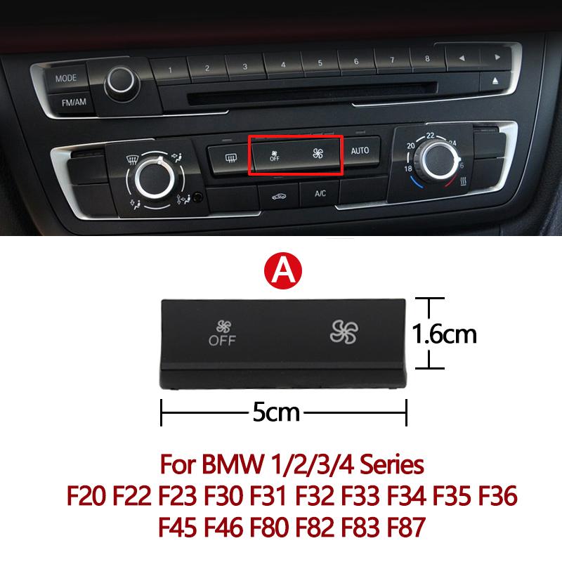 Dashboard AC Climate Ventilation Volume Button Caps For BMW 1 2 3 4 X1 X3 X5 X6 Series F20 F30 F35 F80 F25 F26 E70 E84 E90