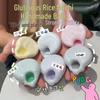 Glutinous Rice Mochi Pinch Hand-Made Stress Ball – Jiggly, Sticky, and Noisy Decompression Toy