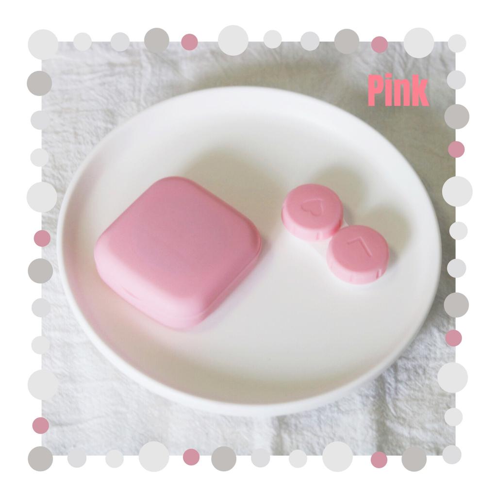 Mini Contact Lenses Case Solid Color Portable Contact Lens Box Soaking Storage Set with Tweezer Suction Stick Travel Kit Holder