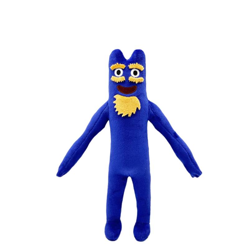 

Плюшевая игрушка-подушка в виде фиолетово-желтого бородатого персонажа из игры на тему Сада Банбана