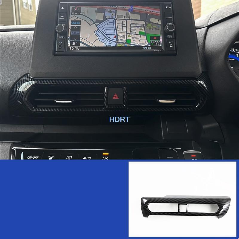 Car Styling Carbon Fibre Interior Gear Shift Window Control Panel Air Vent Outlet Steering Wheel Cover For Nissan ROOX  +