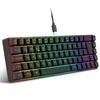 Game Keyboard 68-key Three-color Matching Keycap Key-line Separation RGB Backlit Membrane Keyboard