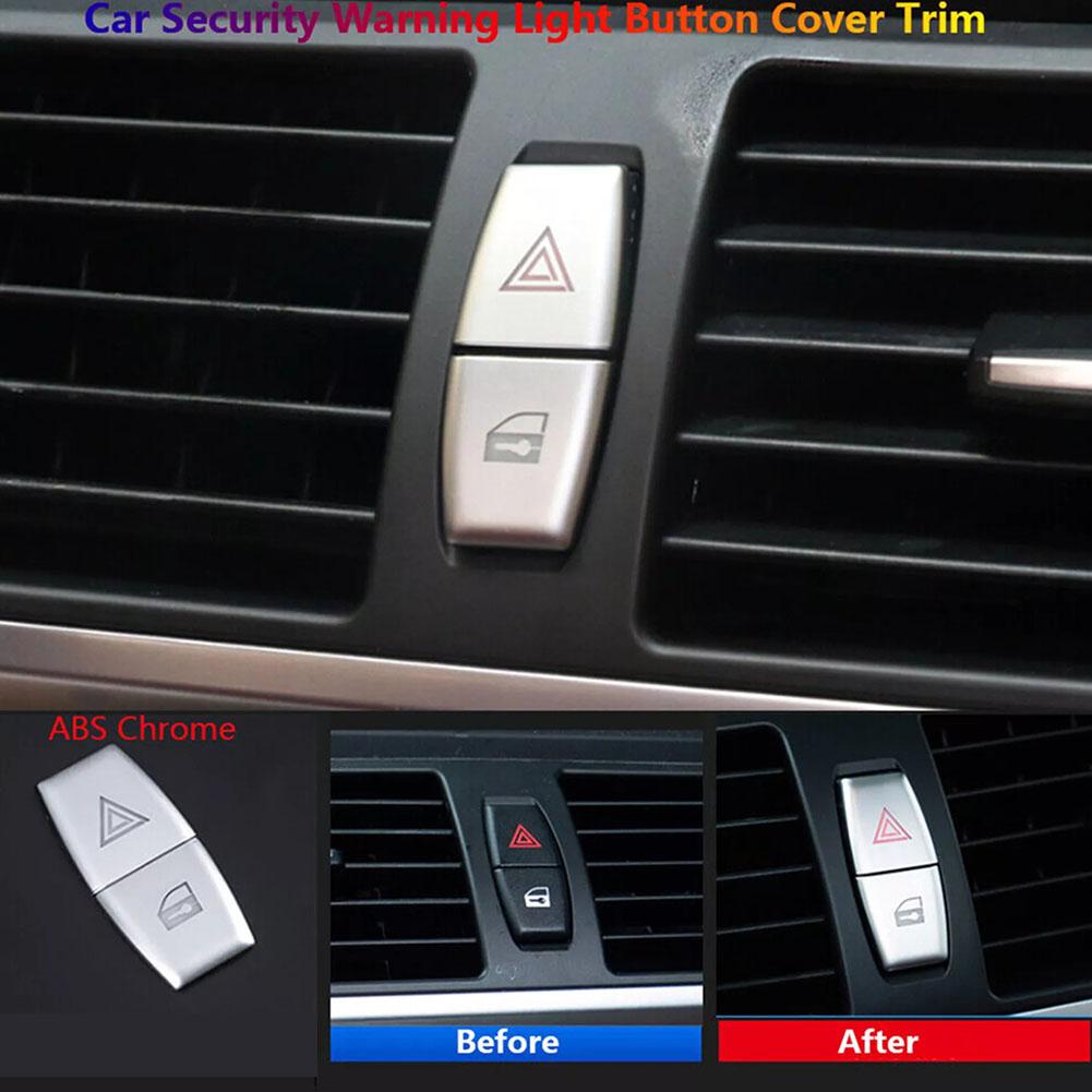 1) Car Warn Light Switch Button Cover Sticker Trim For BMW X1 X6 E70 E71 E84 E60 Perfect Match Easy Installation