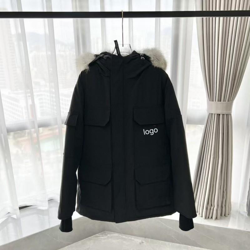 Premium 80% White Duck Down Parka Coat With Faux Fur Trim Loose Fit Mid-Length Winter Jacket Women