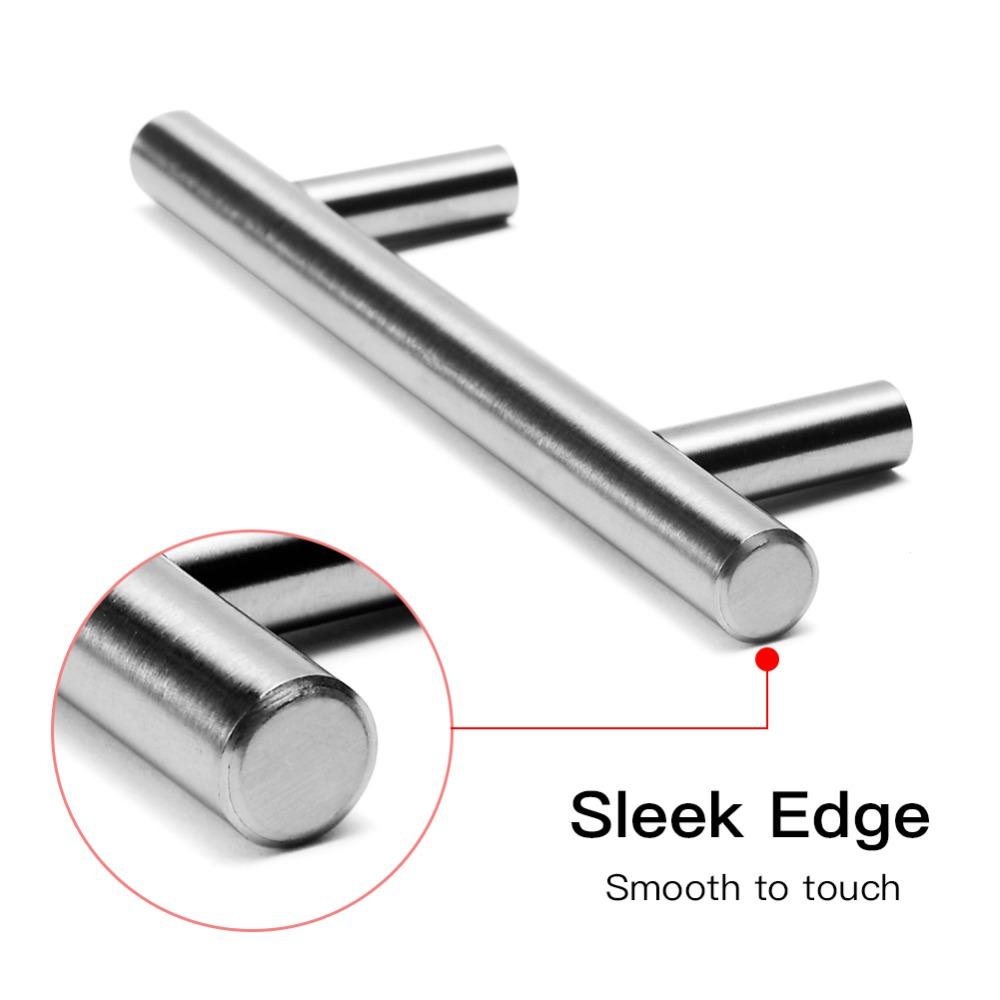 KAK 4" ~ 24'' Stainless Steel Kitchen Handles Diameter 12mm Cabinet Door Straight Handle T Bar Pulls Knobs Furniture Hardware