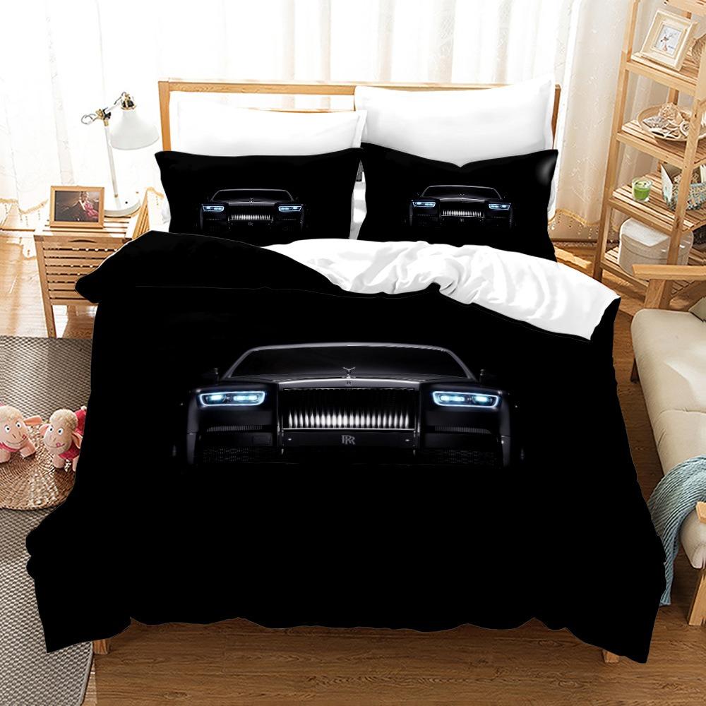 Luxury Car Duvet Cover Set Cartoo Bedding Set for Kids Boys Polyester Bedding Set King Size