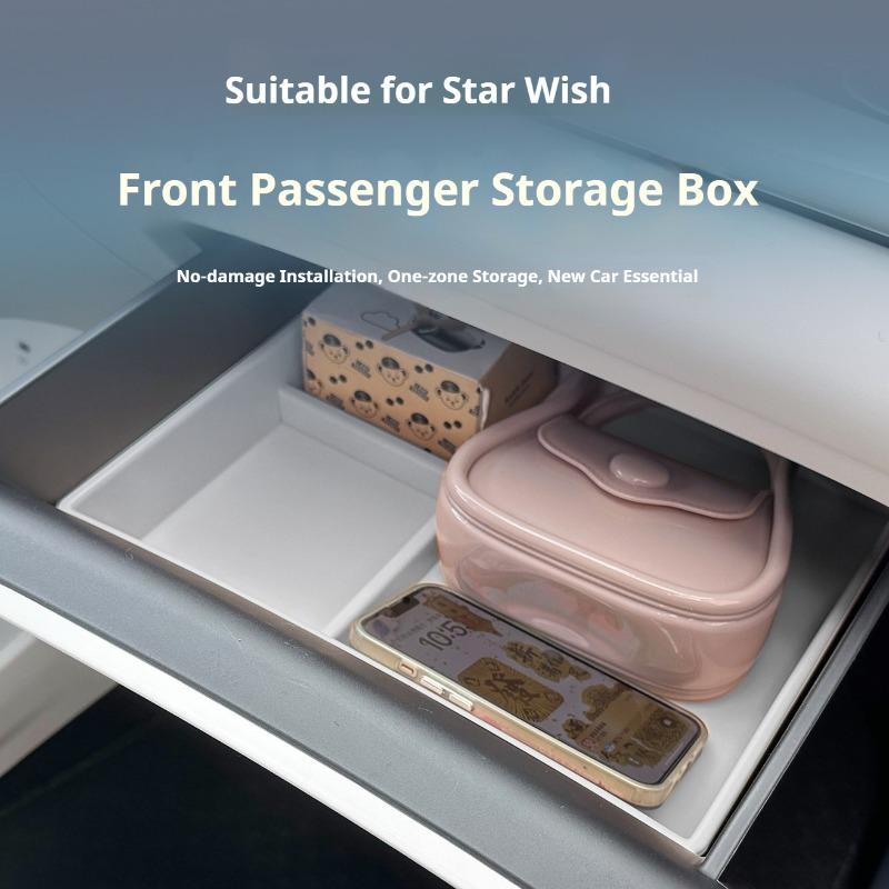 Fit For Geely EX2 Car Passenger Side Storage Box Drawer Divided Organizer Makeup Tray Interior Modified