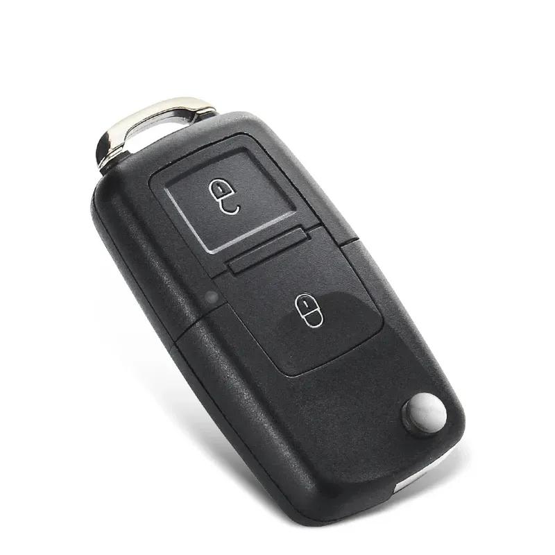 KEYYOU 10 STKS 2/3BNT Auto Afstandsbediening Sleutel Flip Klap Sleutel Behuizing Voor Volkswagen Vw Jetta Golf Passat Kever Skoda Seat Polo B5