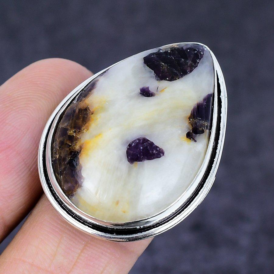 Natural Kammererite Gemstone 925 Sterling Silver Jewelry Ring Size 8.5 T6c54