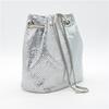 Fashion One-shoulder Messenger Bucket Bag Silver Sequined Bucket Evening Bag Women crossbody purses and handbags luxury designer
