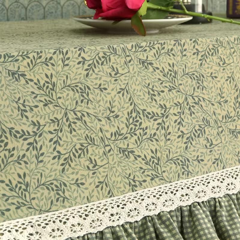 Premium American Retro Pastoral Piano and Stool Dust Cover Set