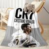 Ronaldo's Powerful Football Legend Cr7 Blanket Comfortable Perfect for Chair Sofa Office Four Seasons Multipurpose Digital Print