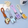 Playful Alphabets Keychain Soft PU Leather Alphabets Pendant Keychain Accessory for Everyday Use Travel
