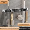 Stainless Steel Punch-Free Mop Holder for Bathroom, Toilet, and Balcony