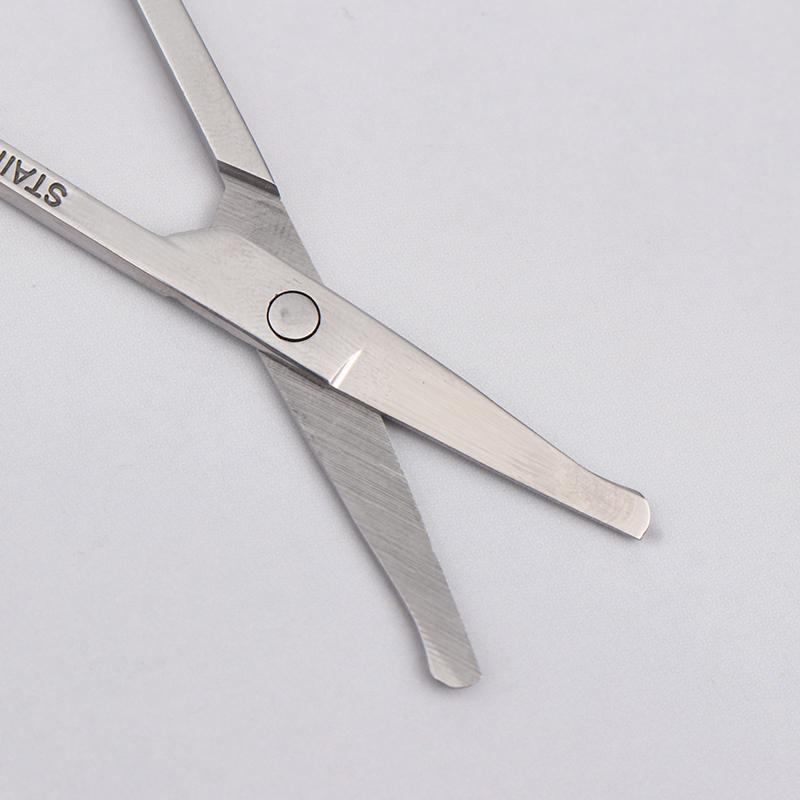 Edelstahl Rundkopf Sicherheitsschere Augenbrauen Make-up Schönheit Nasenhaartrimmer Schere Augenbrauen mit spitzem Kopf Werkzeug
