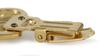 Bulldog, English Bulldog, British Bulldog – Brooch with a clip, gold-plated holder for a race number | Art-Dog